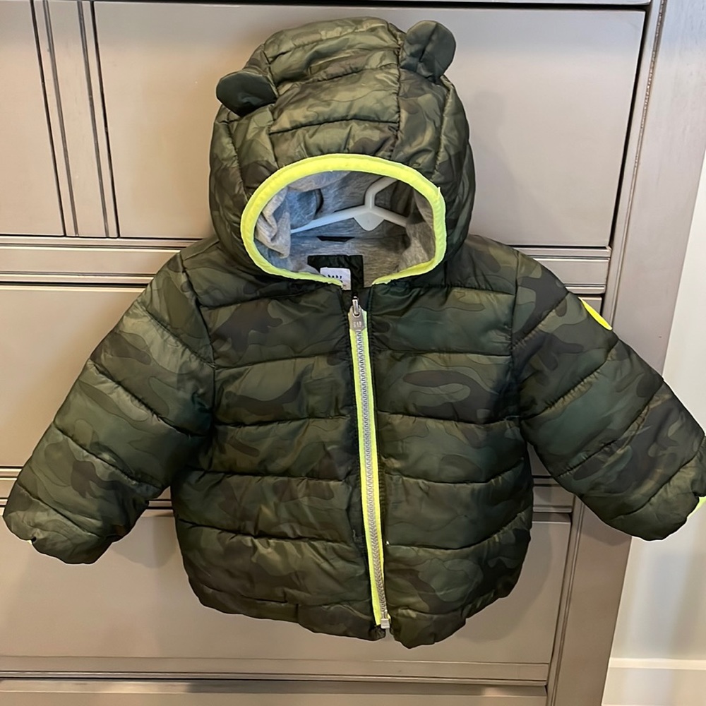BabyGap Camo Jacket with ears. 12-18months